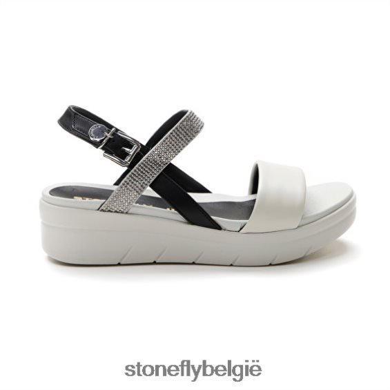 Stonefly aqua iii 22 nappa lth/textiel zwart/zilver/wit 444TZ151 vrouwen sandalen