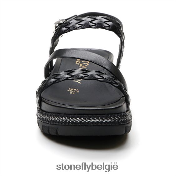 Stonefly kerrie 2 reliëf s./kalf lth zwart 444TZ172 vrouwen sandalen