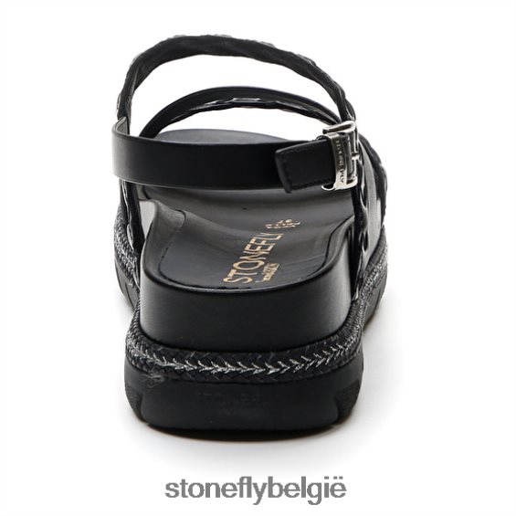 Stonefly kerrie 2 reliëf s./kalf lth zwart 444TZ172 vrouwen sandalen