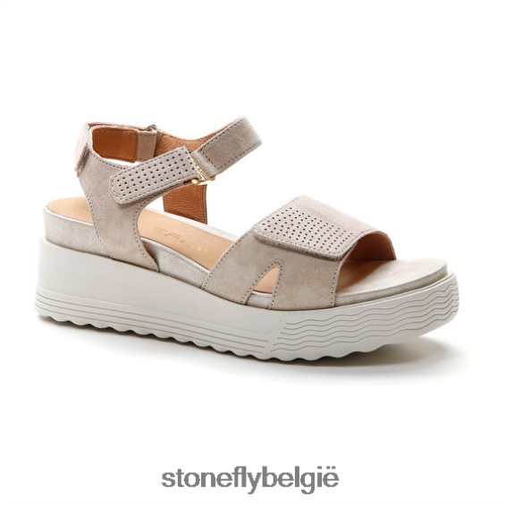 Stonefly parky 15 velours geit bruin 444TZ162 vrouwen sandalen