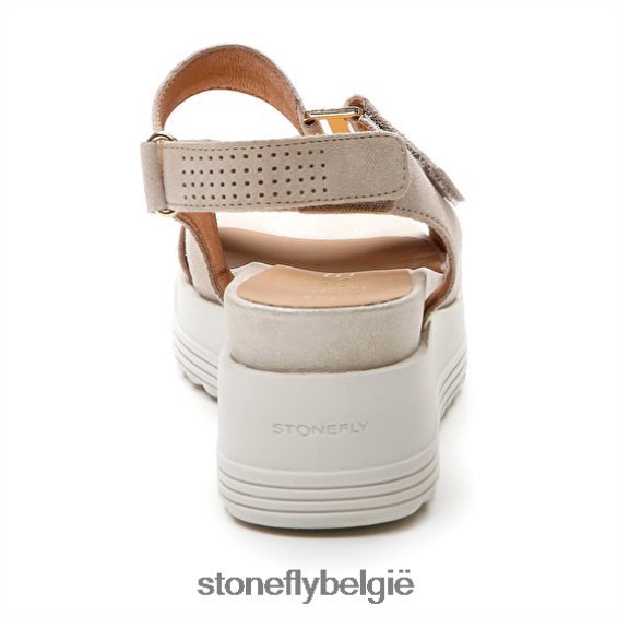 Stonefly parky 15 velours geit bruin 444TZ162 vrouwen sandalen