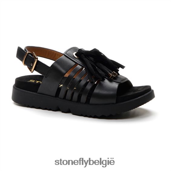 Stonefly riva 12 kalf lth zwart 444TZ168 vrouwen sandalen