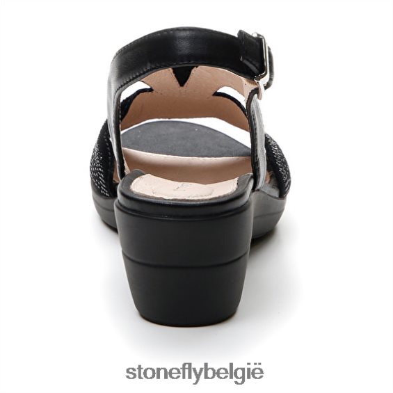 Stonefly ijdelheid iii 30 geitensuède/nappa lth zwart 444TZ257 vrouwen sandalen