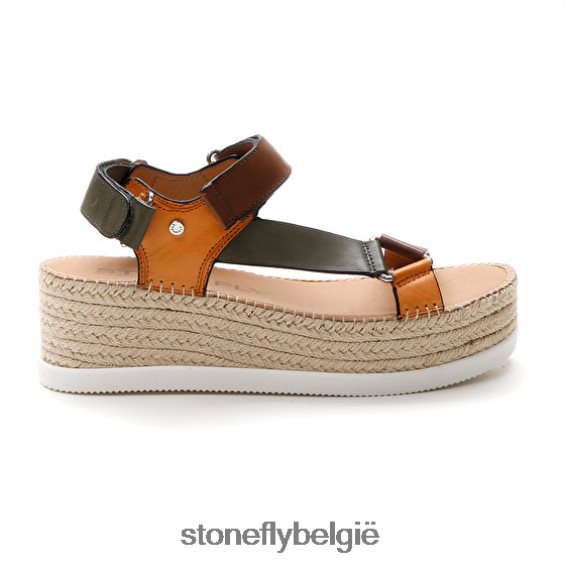 Stonefly alexia 6 kalf lth bruin/groen/oranje 444TZ200 vrouwen sandalen