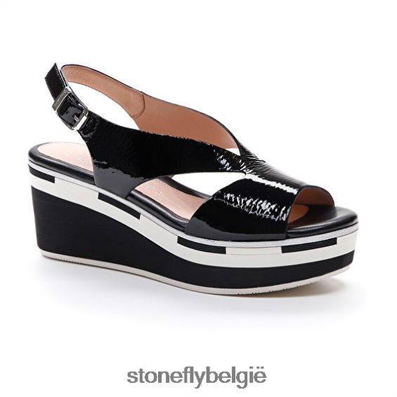 Stonefly diva 10 octrooi zwart 444TZ214 vrouwen sandalen