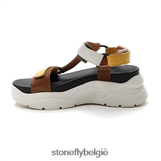 Stonefly fantasie 3 kalf lth geel/bruin/groen/wit 444TZ178 vrouwen sandalen