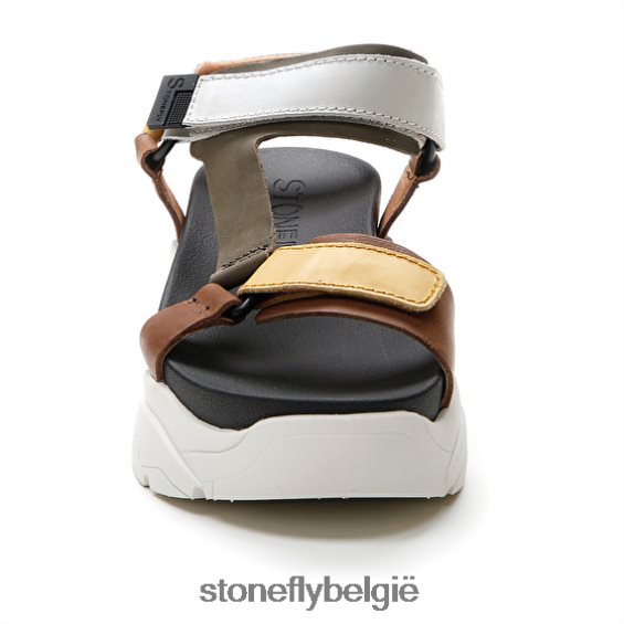 Stonefly fantasie 3 kalf lth geel/bruin/groen/wit 444TZ178 vrouwen sandalen