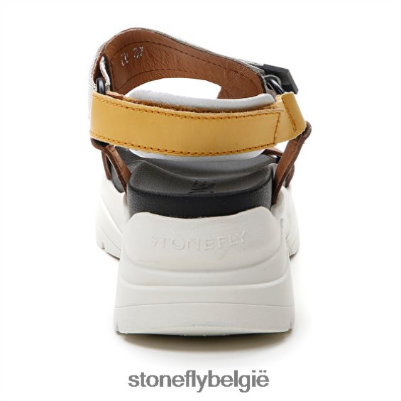Stonefly fantasie 3 kalf lth geel/bruin/groen/wit 444TZ178 vrouwen sandalen