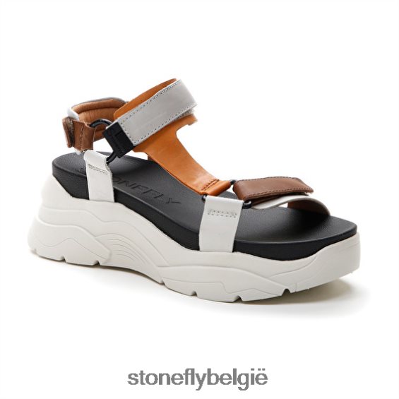 Stonefly fantasie 3 kalf lth geel/bruin/oranje/wit 444TZ179 vrouwen sandalen