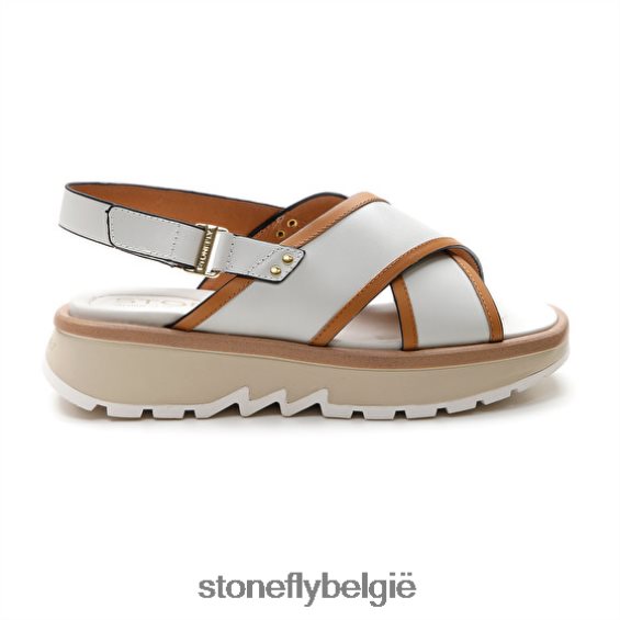 Stonefly ster 4 kalf lth bruin wit 444TZ189 vrouwen sandalen