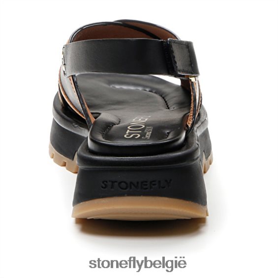 Stonefly ster 4 kalf lth zwart bruin 444TZ187 vrouwen sandalen