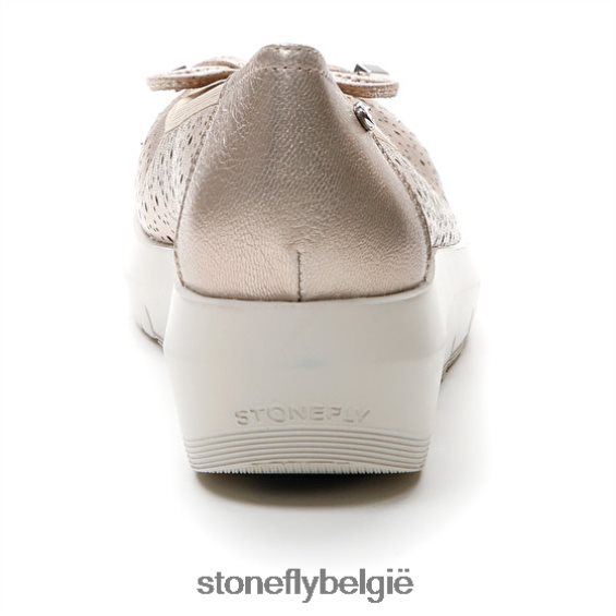 Stonefly pluim 12 gelamineerd leer Champagne 444TZ80 vrouwen schoenen