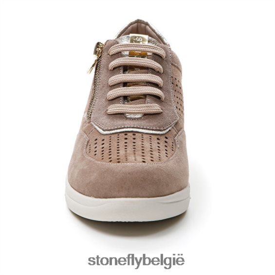 Stonefly aurora 15 velours grijs roze/zilver 444TZ97 vrouwen schoenen