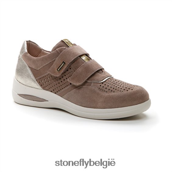 Stonefly aurora 16 velours grijs roze/zilver 444TZ107 vrouwen schoenen