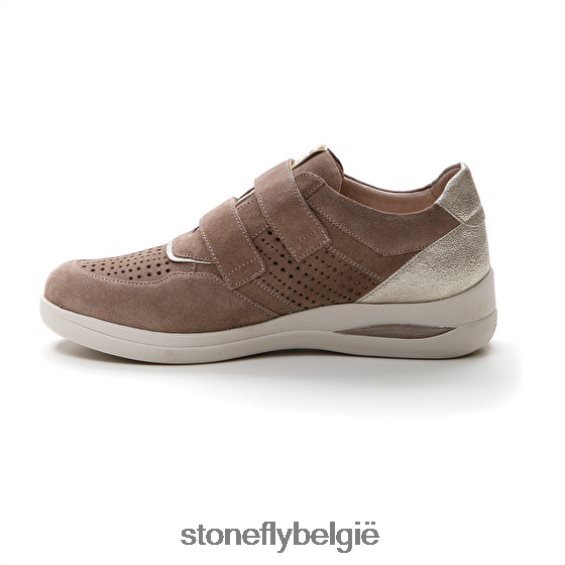 Stonefly aurora 16 velours grijs roze/zilver 444TZ107 vrouwen schoenen