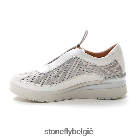 Stonefly creme 38 velours/s.nappa wit/zilver 444TZ103 vrouwen schoenen