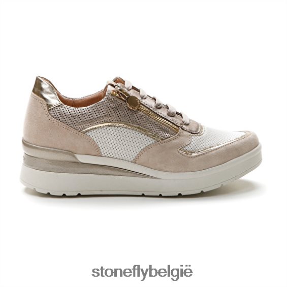 Stonefly creme 40 velours/textiel/gelamineerd lth geit bruin 444TZ85 vrouwen schoenen