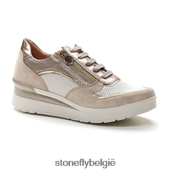 Stonefly creme 40 velours/textiel/gelamineerd lth geit bruin 444TZ85 vrouwen schoenen