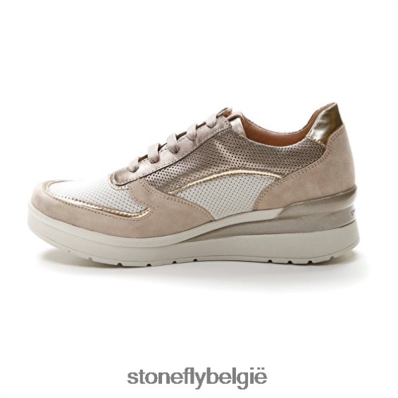 Stonefly creme 40 velours/textiel/gelamineerd lth geit bruin 444TZ85 vrouwen schoenen