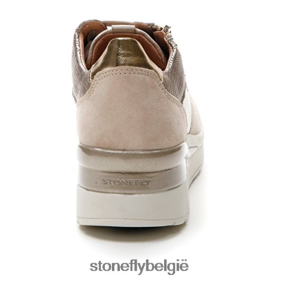 Stonefly creme 40 velours/textiel/gelamineerd lth geit bruin 444TZ85 vrouwen schoenen