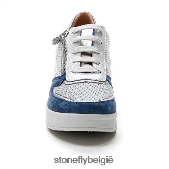 Stonefly creme 40 velours/textiel/nappa lth blauw/zilver/wit 444TZ84 vrouwen schoenen