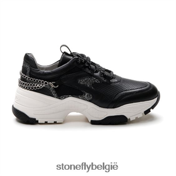 Stonefly futura 12 nappa lth/mesh zwart 444TZ51 vrouwen schoenen