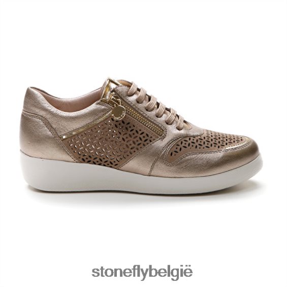 Stonefly paseo iv 27 gelamineerd l/velours Champagne 444TZ100 vrouwen schoenen