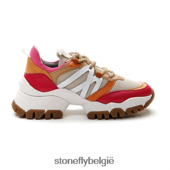 Stonefly twiggy 1 textiel/nappa lth rood/roze/bruin/oranje 444TZ61 vrouwen schoenen
