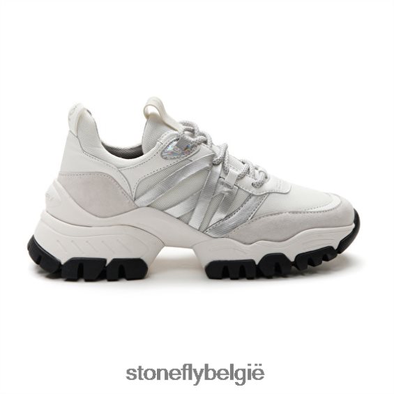 Stonefly twiggy 1 textiel/nappa lth/velours wit/zilver 444TZ60 vrouwen schoenen