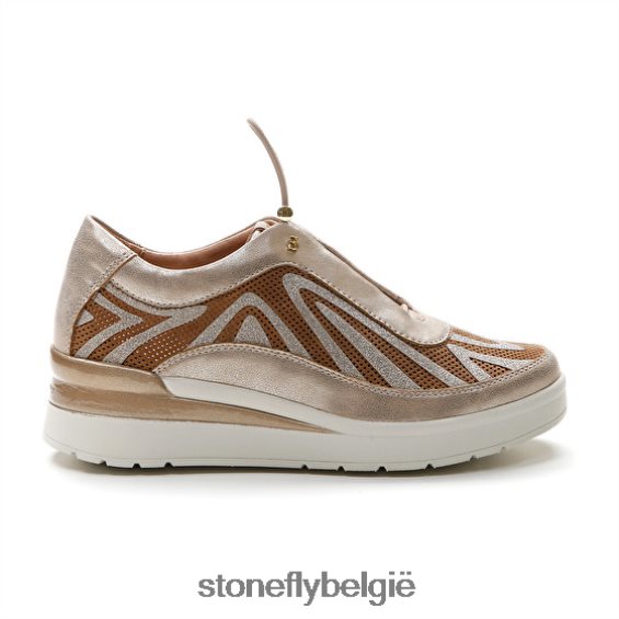Stonefly creme 38 velours/l.gelamineerd 220 444TZ105 vrouwen schoenen