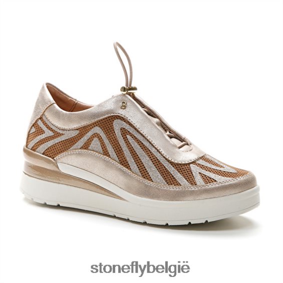 Stonefly creme 38 velours/l.gelamineerd 220 444TZ105 vrouwen schoenen