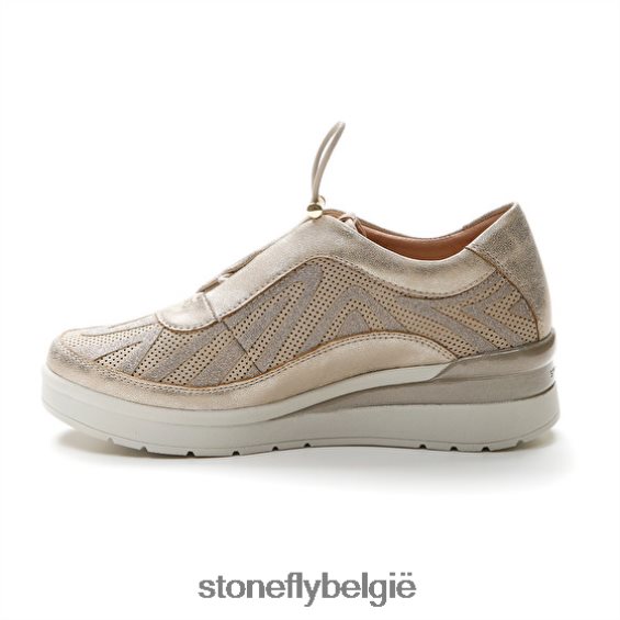 Stonefly creme 38 velours/l.gelamineerd geit bruin 444TZ104 vrouwen schoenen